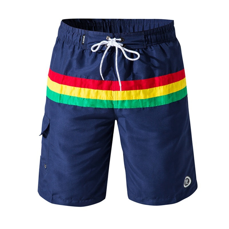 Home casual pants striped printed beach pants