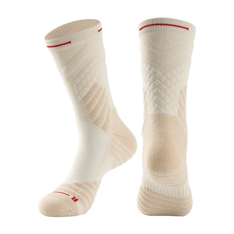 Men's Mid-tube Sports Combat Non-slip Breathable Thickening Protection Towel Socks