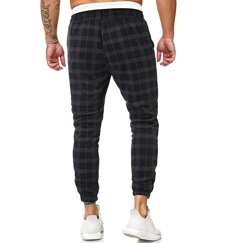 Fashion check casual trousers