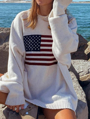 Loose Oversized Knitted Cotton Sweater