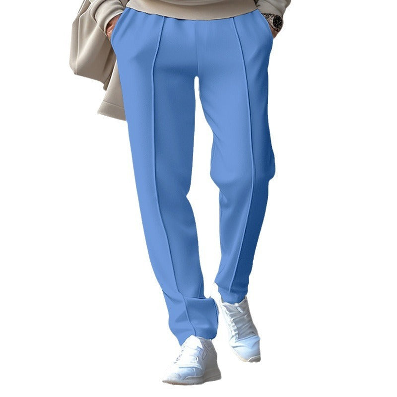 Men's Waffle All-match Fashion Toothpick Simple And Comfortable Pencil Pants Trousers