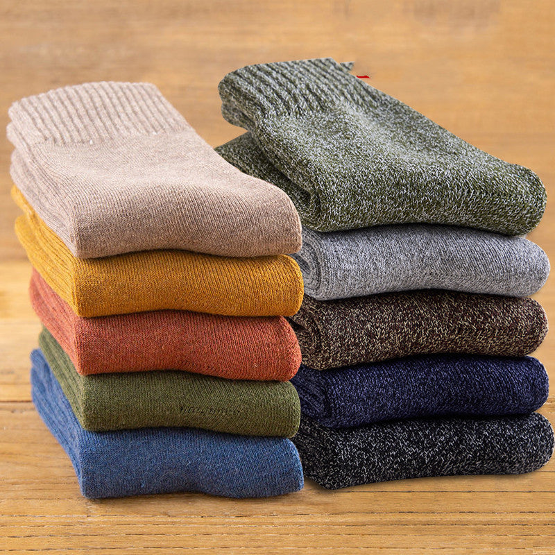 Winter Plush Thickened Warm Socks Middle Barrel