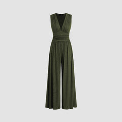 European And American New Sleeveless Knitted Jumpsuit