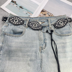 Vintage Flying Ring Design Lace-up Belt