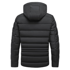 Fleece-lined Thickened Cotton Clothing Men's Coat Hooded Detachable Plus Size