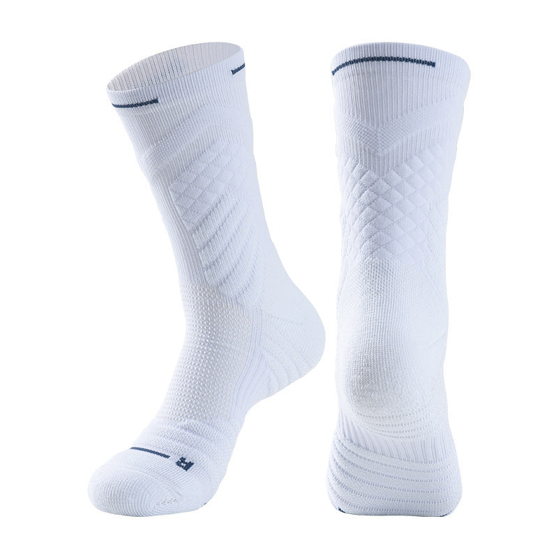 Men's Mid-tube Sports Combat Non-slip Breathable Thickening Protection Towel Socks