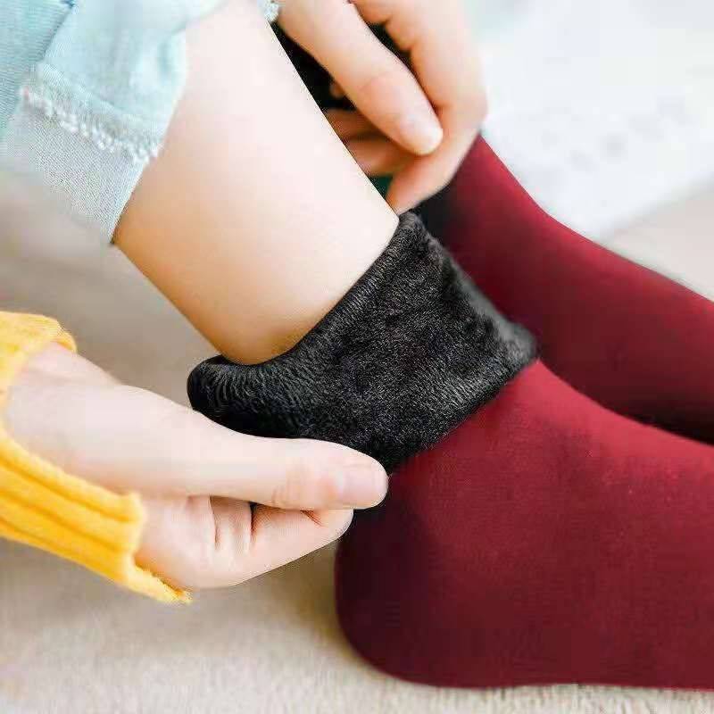 Snow Socks Women's Winter Thickening And Velvet Warm In Tube