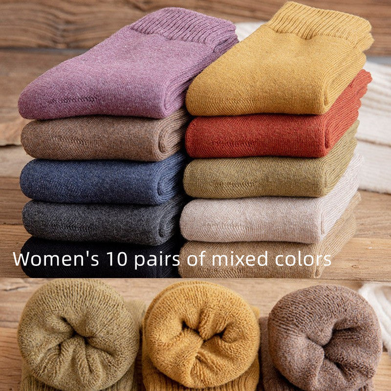Winter Plush Thickened Warm Socks Middle Barrel