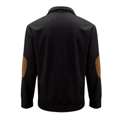 Casual Stand-collar Long Sleeve Pullover Sweatshirt For Men Fashion Solid Color Striped Design Loose Tops