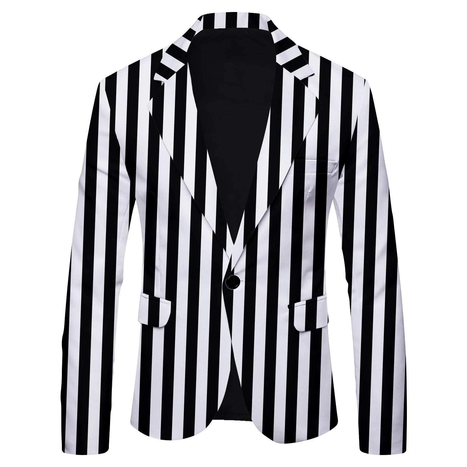 Men's Single Row One Button Polka Dot Printing Casual Suit Jacket