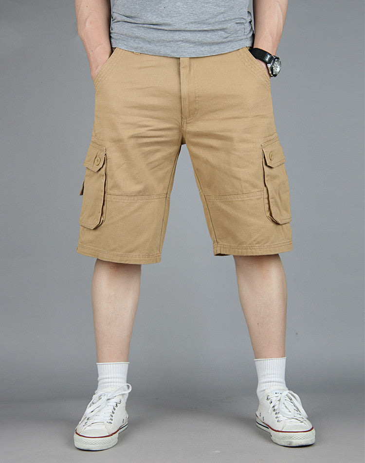 Men's Tooling Big Pocket Beach Casual Cotton Shorts