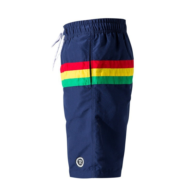 Home casual pants striped printed beach pants