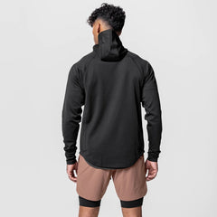Men's Outdoor Sports Spring, Autumn And Winter Fitness Half Zipper Hooded Jacket Loose Sweater