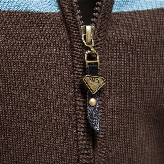 Men's Fashion Casual Simple Zipper Sweater