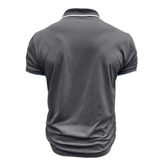 European And American Style Men's Clothing Short Sleeve Lapel Jacquard