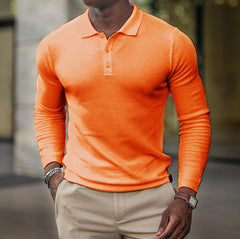 Men's Long Sleeve Inner Wear Loose Casual Solid Color Gradient Top