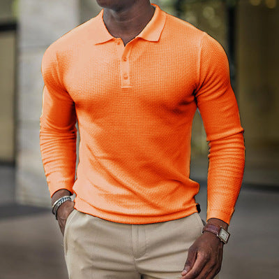 Men's Long Sleeve Inner Wear Loose Casual Solid Color Gradient Top