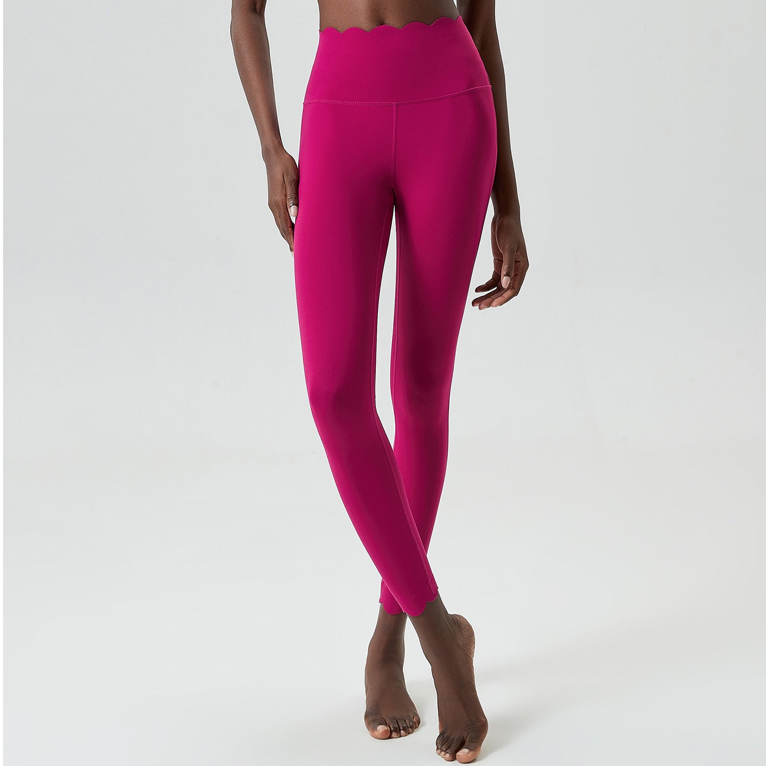 Small Wave Yoga Pants Plus Size Lycra Milk Leather Tight Trousers For Women