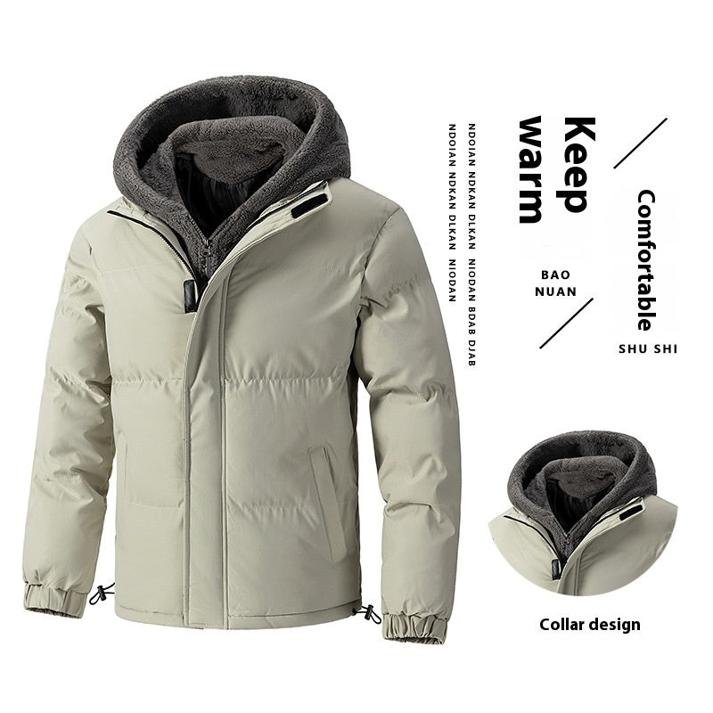 Fake Two Pieces Loose Padded Coat Men
