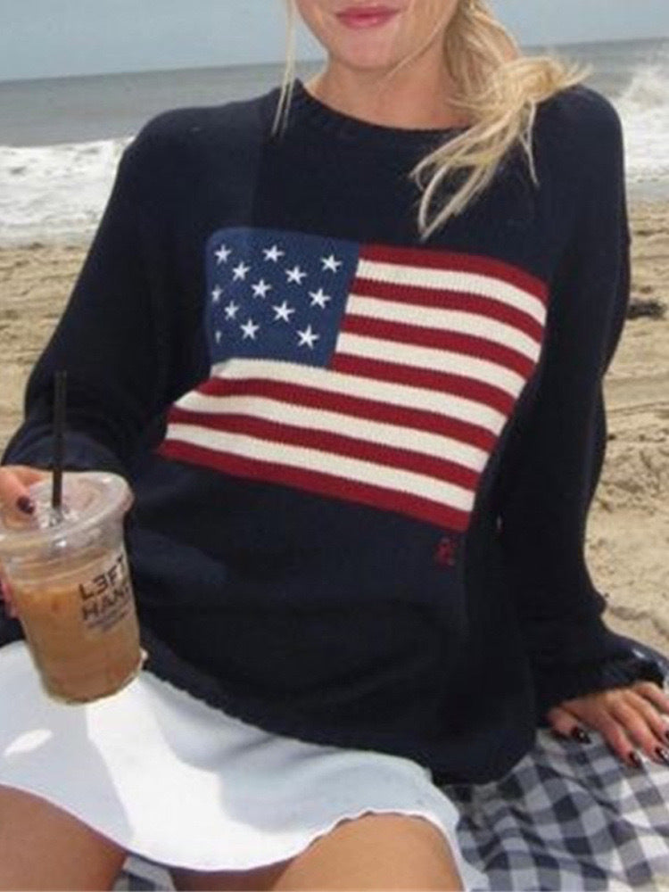 Loose Oversized Knitted Cotton Sweater
