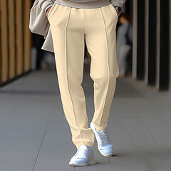 Men's Waffle All-match Fashion Toothpick Simple And Comfortable Pencil Pants Trousers