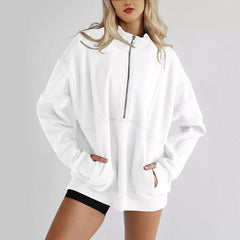 Women's Zipper Pocket Fashion Casual Exercise Sweater