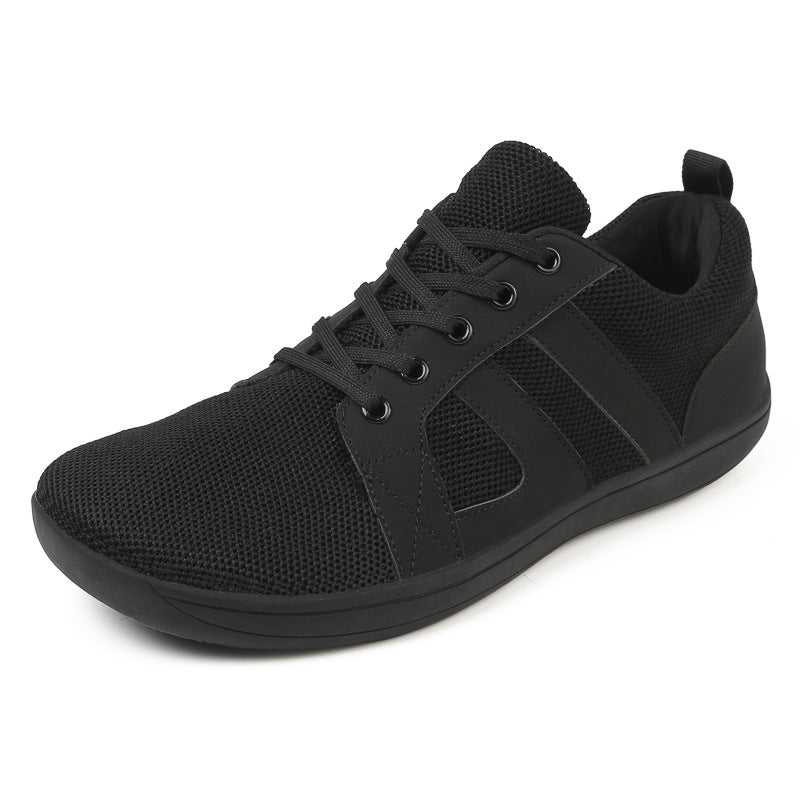 Popular Flat Casual Shoes Men And Women Wide Last Fly-knit Sneakers Couple Fitness Shoes In Stock Wholesale