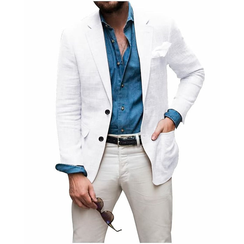 Spring New Striped Suit Jacket Men's Casual Slim Top