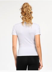 Women's Short-sleeved Yoga Clothes Half Zipped Stand Collar Top