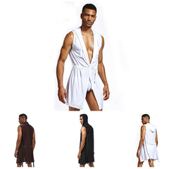 Men's Underwear Bathrobe Night-robe Soft Silk Sexy