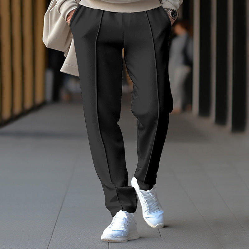 Men's Waffle All-match Fashion Toothpick Simple And Comfortable Pencil Pants Trousers