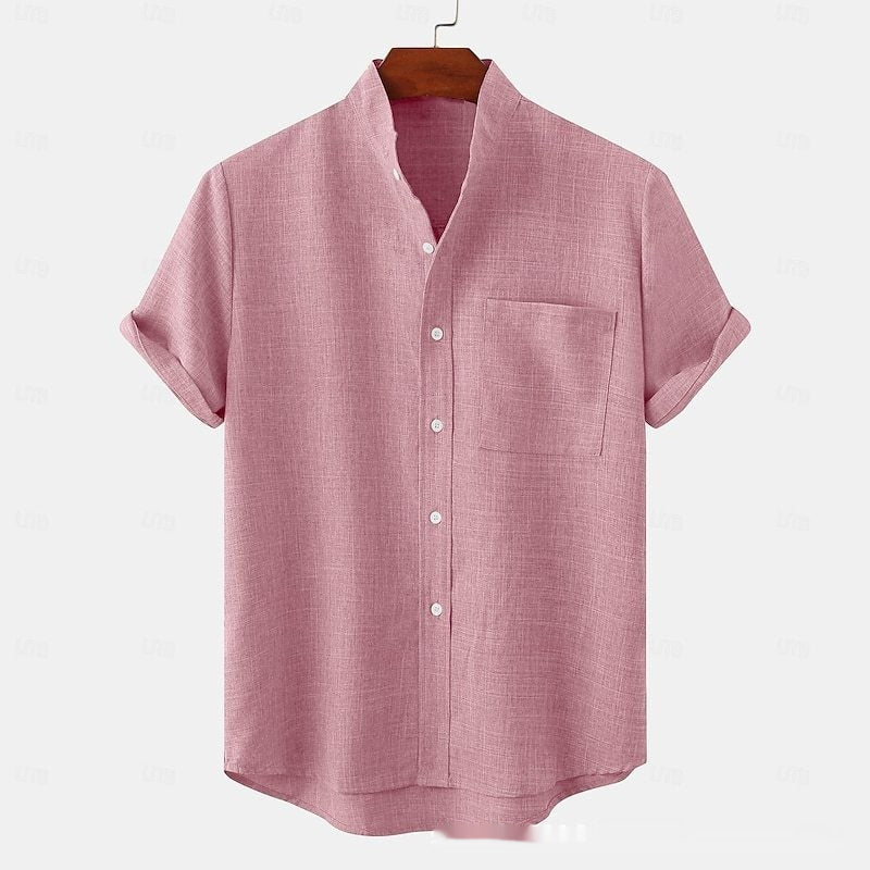 Men's Beach Striped 3d Sleeve Casual Loose Shirt