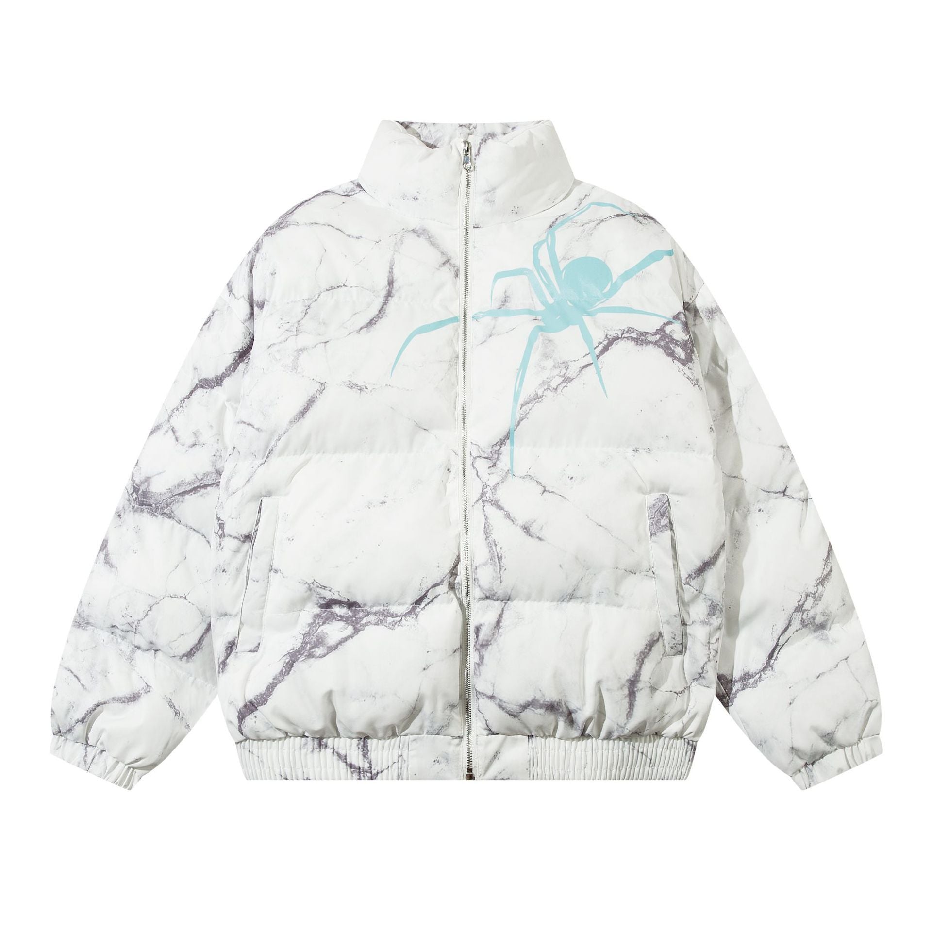 Printed Loose Cotton Jacket Men's And Women's Hip Hop Couple Coat