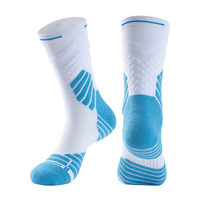 Men's Mid-tube Sports Combat Non-slip Breathable Thickening Protection Towel Socks