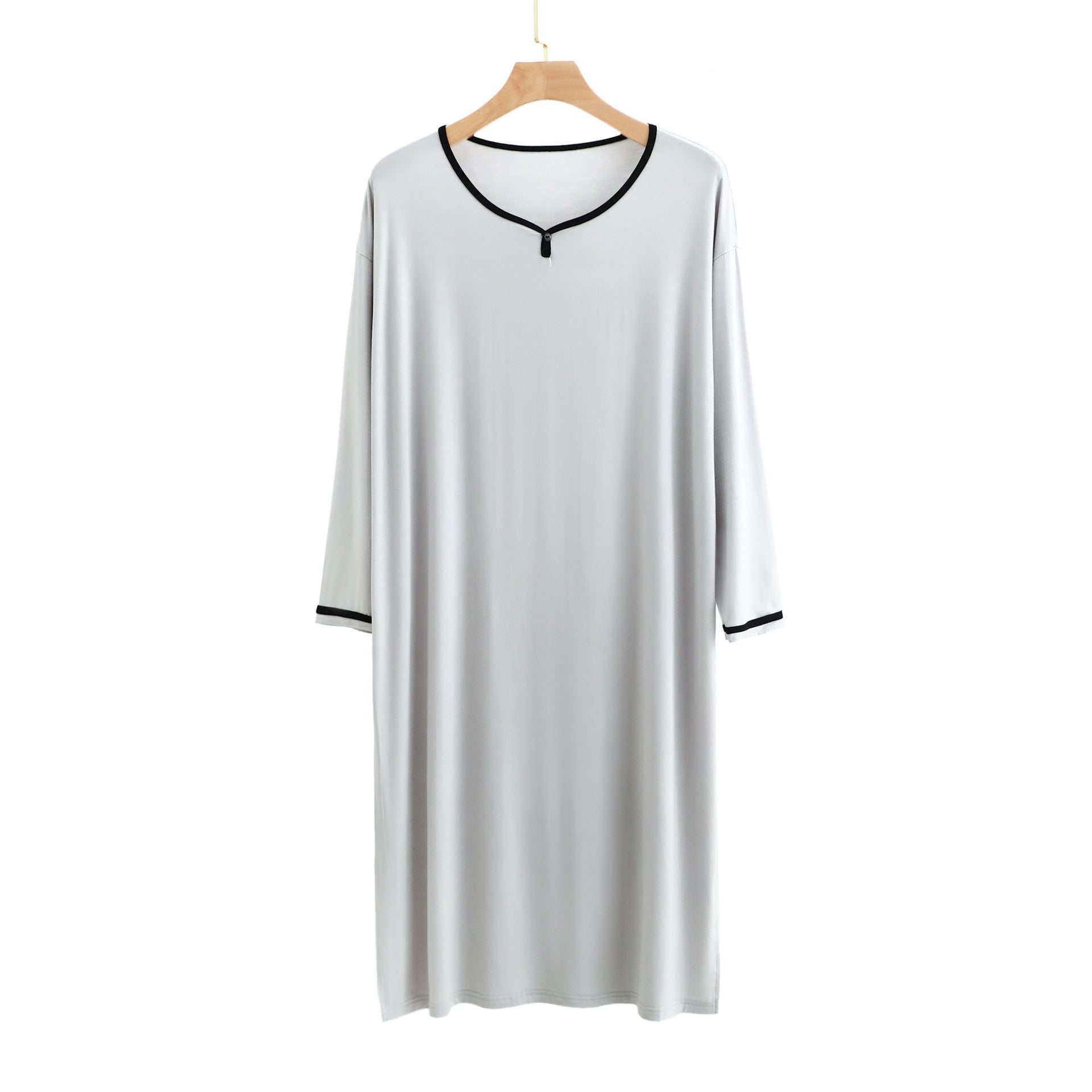 Long Below The Knee Soft Draping Bathrobe Men's Pajamas