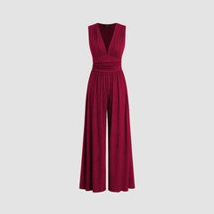 European And American New Sleeveless Knitted Jumpsuit